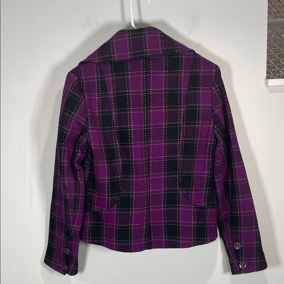 Roxy Y2K Vintage Plaid Purple and Black Corduroy Blazer or Jacket - Picture 6 of 9